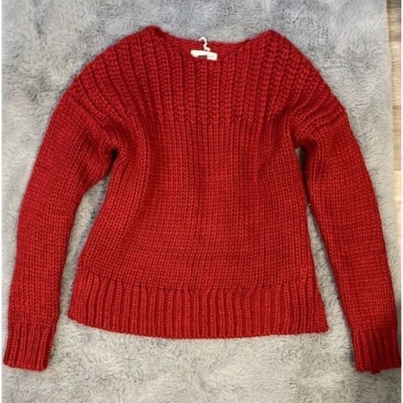 Universal thread red chunky knit sweater - Picture 1 of 4